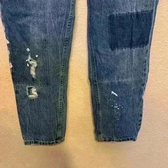 Cotton on The boyfriend patch jeans sz 10 dark wash casual comfy high waisted - Picture 4 of 11